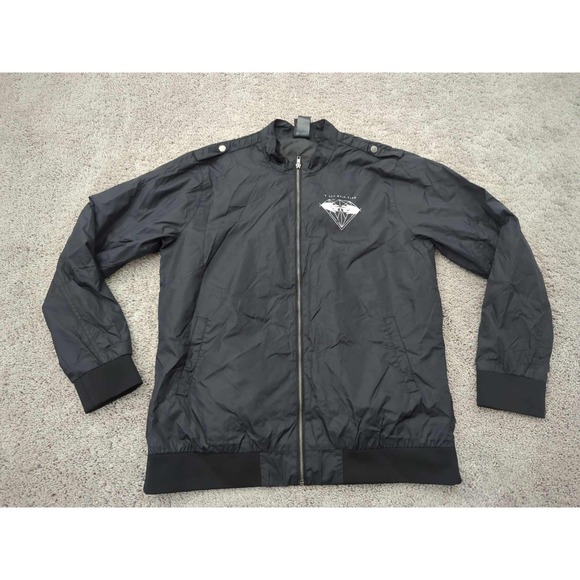 Black Mask Club Jacket Mens XL Black Our Universe DC Comics Birds of Prey - Picture 1 of 8